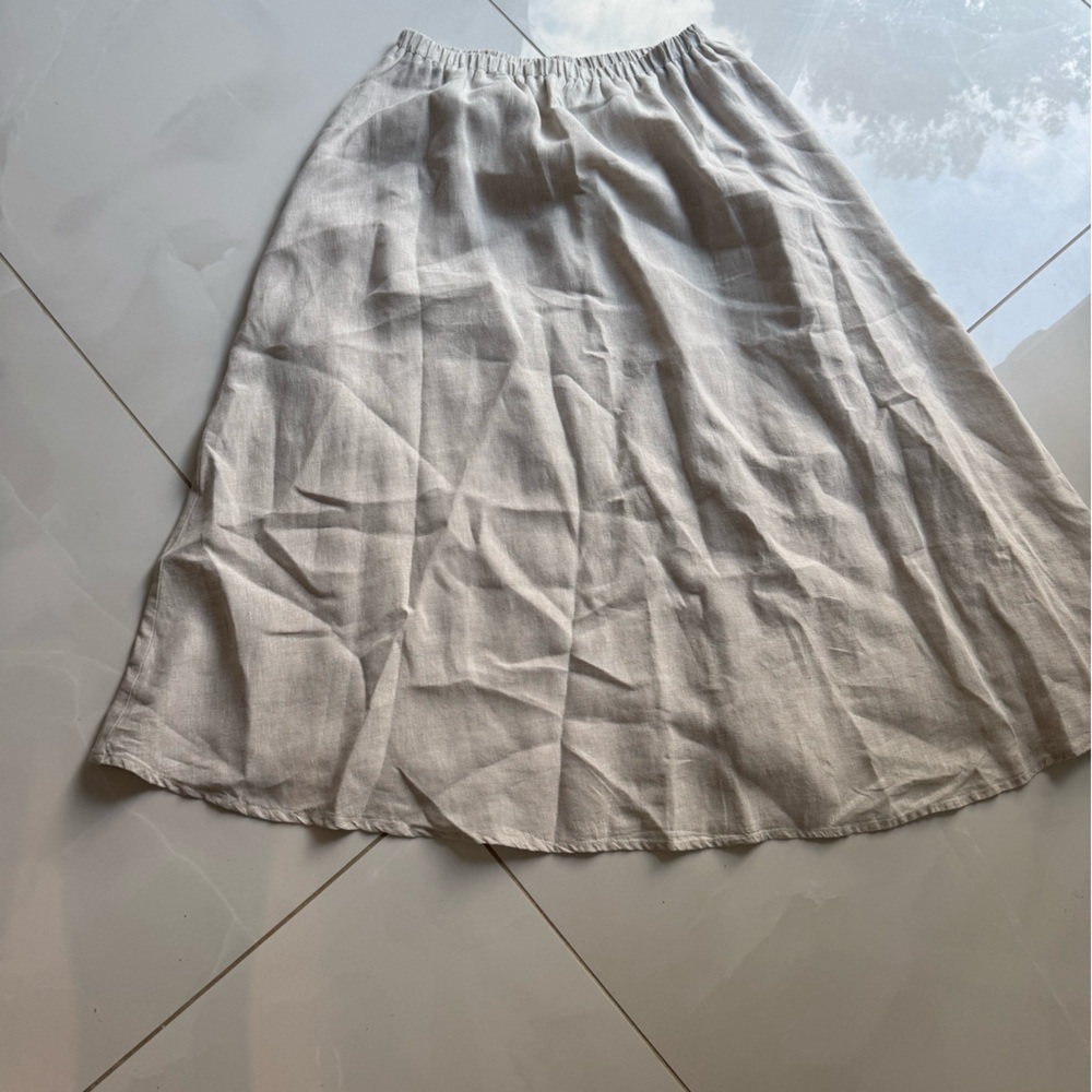 Light Beige A-Line Skirt